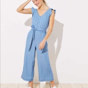 LOFT | Flutter Cutout Jumpsuit Chambray
